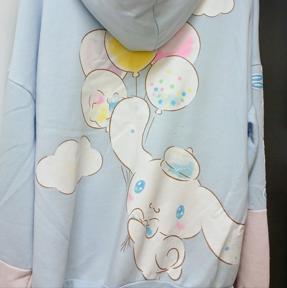 Sanrio Pastel Blue Utility Jacket with Balloon Design - Picture 2 of 3